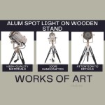 AK007 Alum Spot Light On Wooden Stand 